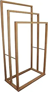 CARLA HOME Bamboo Towel Bar Holder Rack 3-Tier Freestanding for Bathroom. Towel Racks. Towel Rail Bathroom Accessory. Shower Hand Dish Towel. Towel Holder. Hand Towel Bar (Standard)