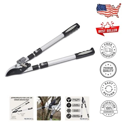 Heavy-Duty Stainless Steel Bypass Lopper 26"-40" - Cut Branches Effortlessly