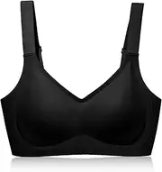 [Lervanla] Seamless Mastectomy Bra for Women, Pocket Post-Surgery Bra with Support Pads Comfort Lift Daily Bralettes V-Neck