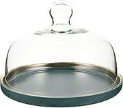 Cabilock 1 Set Cake Bread Sampling Plate Steak Holder Plate Pasta Plate With Glass Lid