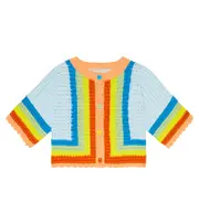[Stella McCartney Kids] Stella McCartney Kids Striped cotton cardigan Y 3 multicoloured