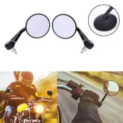 Black US Motorcycle Big Round 7/8" Bar End Side Mirrors For Yamaha XSR900 XSR700