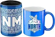 North Melbourne Kangaroos AFL Metallic Mug and Can Cooler Gift Set