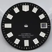 Sterile 29mm Black Watch Dial Green Luminous NH35 NH35A Watches Movement Parts