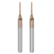 1/8" Shank 1mm x 7mm Titanium Coated Carbide End Mill CNC Router Bits 2pcs