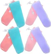 NULYLU Bubble Net Pouch for Soap Bars Shampoo Bar Bag Exfoliating Soap Bag Foaming Net