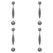 4PK Appetito Stainless Steel Double Melon Baller w/ Soft Grip