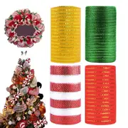 Yards Christmas Decor Mesh Rolls Net Ribbon For Wreath Making