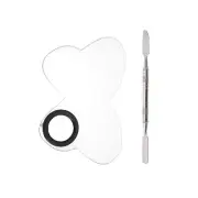 Butterfly Finger Hole Foundation Spatula Small Silver Tone 1 Set