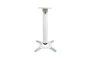 White Projector Mount Bracket Extendable 110-197cm suits Flat or Angled Ceiling