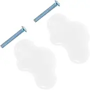 1Set Ceramic Cloud Shaped Drawer Knobs Single Cabinet Handles for Wardrobes Dressers and Unique Cartoon Design for Rooms and More