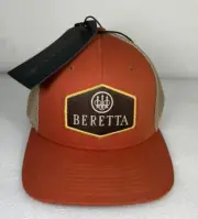 Beretta TKAD FlexFit (L) Meshback Trucker Cap- Dk. Orange/Khaki