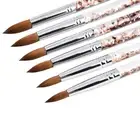 6pcs Art Manicure Tool Kolinsky Sable Hair Acrylic Nail Brush Drawing Pen g