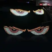 USB Dynamic Big Devil Eyes Light for Cars, Devil Eyes Light for Car Windshield, Led Lights, Easy to Install, Compatible, Flexible Dynamic LED Devil's Window (Style-A)