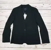 Burberry Women’s Blazer Jacket US 12 EU 46 Charcoal Check Pattern Single Breast