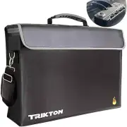 Fireproof and Waterproof Document Bag XXL 17.5x13x5 with Lock TSA for Travel