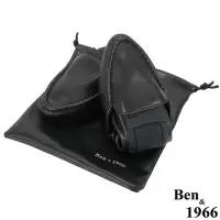 在飛比找Yahoo奇摩購物中心優惠-Ben&1966流行尖頭舒適牛皮摺疊鞋-黑(2360011)