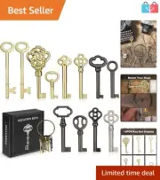 Universal Hollow Barrel Skeleton Keys Kit – Unlock Antique Dresser and Cabinets