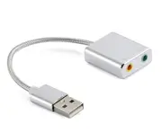 USB Sound Card External Desktop Computer Notebook Free Drive Headset Microphone Converter Stereo