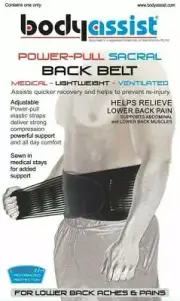Body Assist - Power-Pull Sacral Back Belt Brace PICK SIZE Support Lower Pain