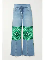 [Etro] Etro - Patchwork Flared Jeans - Green - 25 25 Green