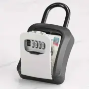 Key Safe 4-Digit Combination Lock Box Wall Mount & Hanging Hook Security Outdoor