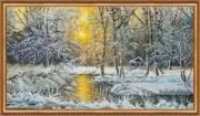 Bead embroidery kit Frost needlework kit Art canvas beadwork pattern