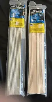 New 2 Pack Window A/C Vinyl Panel Replacement Kit AC-202 Beige 12Wx21H