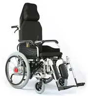 Electric and Manual Foldable Wheelchair Heavy Duty With Manually Adjustable Back and Legrests