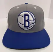*NEW* Brooklyn Nets MITCHELL & NESS Snapback Cap Hat Grey Blue Retro NBA