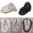 Surreal Wall Decor Desktop Hanging Wall Roman Numerals Melting Clock Silent