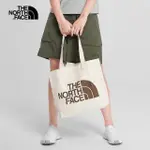 【THE NORTH FACE 官方旗艦】北面男女款褐色LOGO帆布休閒側背包｜3VWQR17