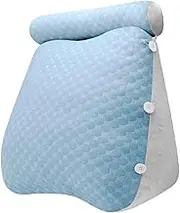 ＫＬＫＣＭＳ Wedge Pillow for Headboard Triangle Adjustable Cooling for Sitting up,Mattress Filler,Back Cushion for Gifts for Mom Sofa, Blue