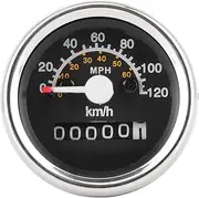 Zohisin 12V Round Motorcycle Speedometer Odometer with LED Backlight Displaying Up to 120Km H and 99999Km Suitable for 12V Motorcycles ATVs Off Road Vehicles and Electric Mopeds