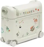 Stokke JetKids BedBox, Sea Green - Kid's Ride-On Suitcase & in-Flight Bed - Help Your Child Relax & Sleep on The Plane - Approved by Many Airlines - Best for Ages 2-7, Sea Green, 1 Count (Pack of 1