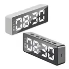 Elegant Desktop LED Mirror Digital Clock with 2 Alarms Temperature for Any Room