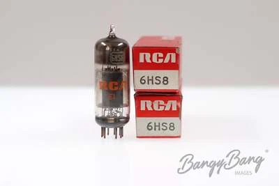 2 Vintage RCA 6HS8 Sharp-Cutoff Double Pentode Audio Vacuum Tube Valve - Bangyb