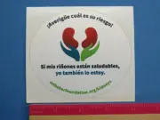 Health STICKER: Mt Baker Foundation ~ Bellingham, WA ~ Healthy KIDNEYS Promotion