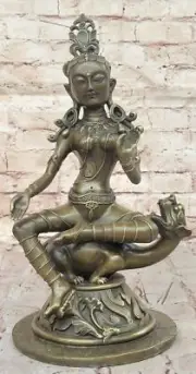 Rare Bronze Guanyin Buddha Statue Tibetan Buddhism Tara Ethnic Sculpture Statue