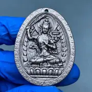 40.6g Aletai iron meteorite thin slice Carving Guanyin Bodhisattva