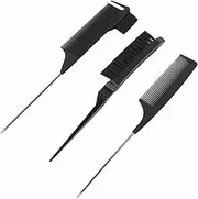 Professional Hair Salon Soft Nylon Dye Brush Rat Tail Comb for Highlighting Double Sided Hair Dye Brush