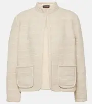 [Loro Piana] Loro Piana Kiso cashmere and silk jacket AU 16 neutrals