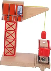 COSMEVIVI Train Crane Railway Toy Wooden Railway Crane Train Track Accessories Boys and Girls Plaything DIY Model