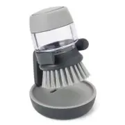 Professional title: "Premium Dish Brush Set with Soap Dispenser, Palm Brush, and