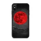 For iPhone 11 12 13 14 XS 15 Pro Max Protective Cover Blood Moon Print