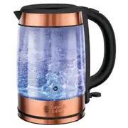 Russell Hobbs 1.7 Litre Brooklyn Glass Kettle - Copper Accents