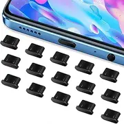 15 Piece of Type C Dust Cover, USB Type C Anti Dust Cap Cover Port Plugs Protector Compatible, Type C Dust Protection Plug, USB C Dust Plug for All Type-C Smartphones and Tablets (Black)