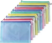 Waterproof A4 File Holders, Durable Zipper Filing Envelopes, Confidential Document Bags, 10/Pack