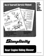 Simplicity 3100 Series Rear rider Mower Service Manual 136 pages 1982