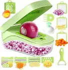 Vegetable Chopper, 6 in 1 Multi-Functional Mandoline Slicer, Onion Chopper Food